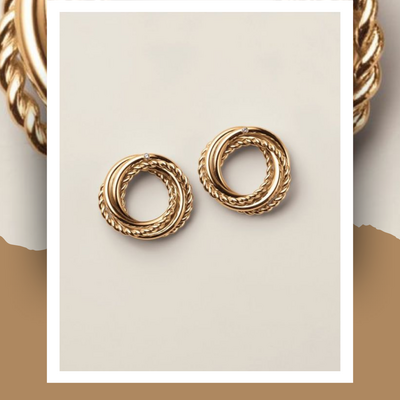 Eternal loop statement earrings - final sale - Thumbnail 2