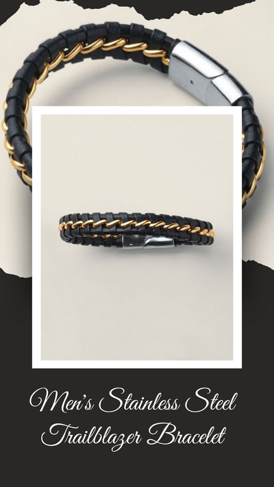 Men's Stainless Steel Trailblazer Bracelet - CLEARANCE