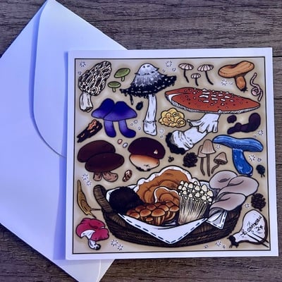 Mushroom greeting card