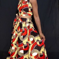 Vibrant Vibes Halter Top & Skirt Set - Thumbnail 4