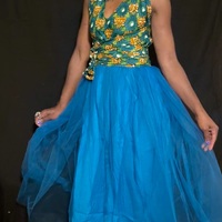  Tropical Oasis Halter Tulle Dress - Thumbnail 2