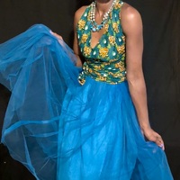  Tropical Oasis Halter Tulle Dress - Thumbnail 3