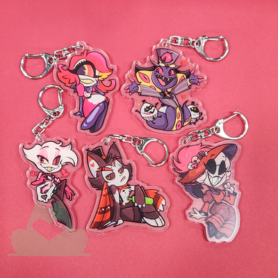 Hazbin hotel buttons & charms bundle: preorders open for velvet and val charms!