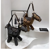 Funky Horse Design Bag Crossbody Bag - Thumbnail 6