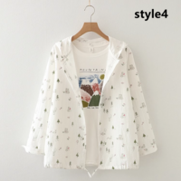 New hooded double-layer cotton yarn sun-protective clothing for women - Thumbnail 4