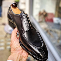 Handmade Shiny Black Formal Split Toe Dress Shoes  - Thumbnail 1