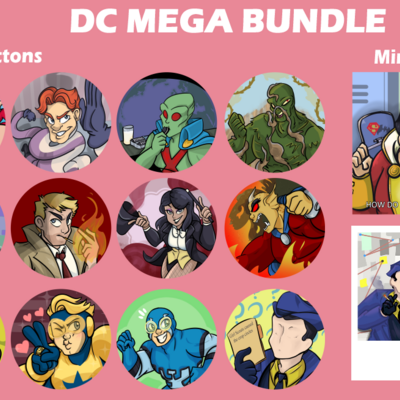 Dc button and charm bundle