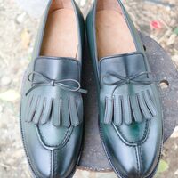 Crafted Leather Handmade Men Classic Fringes Loafers Dress Shoes - Thumbnail 2