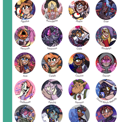 Character buttons