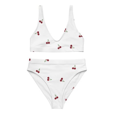 Dead cherries high-waisted bikini
