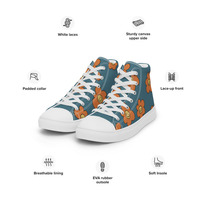 Sketchy Floral high top canvas shoes - Thumbnail 5