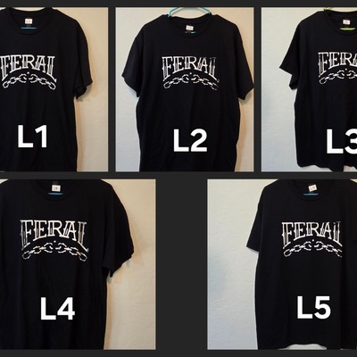 Large feral hand screen printed shirt