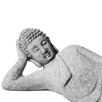 SLEEPING BUDDHA STATUE HANDMADE HOME MEDITATION DECOR - Thumbnail 4