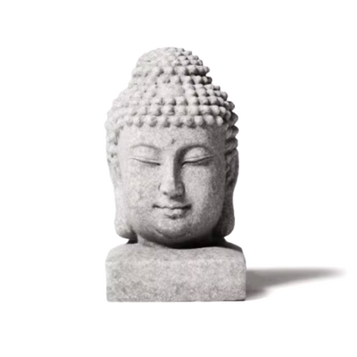 BUDDHA HEAD STATUE HANDMADE HOME MEDITATION DECOR