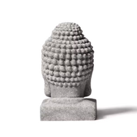BUDDHA HEAD STATUE HANDMADE HOME MEDITATION DECOR - Thumbnail 1