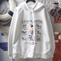 College style cartoon letter heavy embroidered sweatshirt - Thumbnail 2