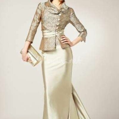 Elegant sheath lace with jacket mother of the bride/ groom dresses formal evening dress