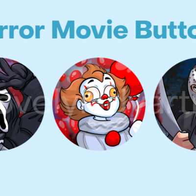 Horror movie button bundle