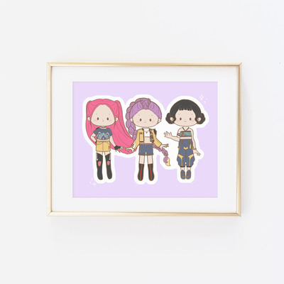 Bitty cutie hunters prints (choose your print)