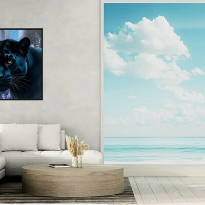 Black panther abstract art print