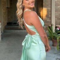 Sexy A Line Open Back Prom Dress - Thumbnail 1