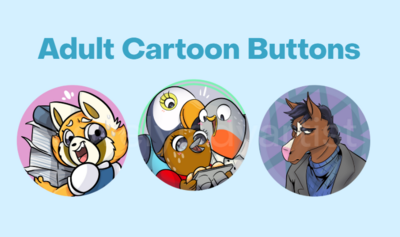 Adult Cartoons Button Bundle
