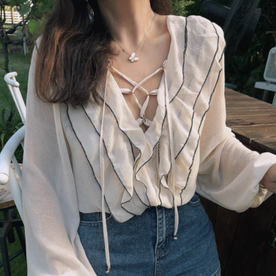 Layered sheer shirt - Thumbnail 1