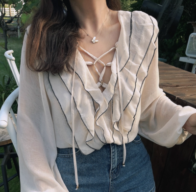 Layered sheer shirt