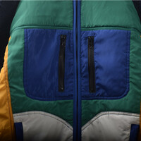 Harajuku patchwork color-blocking loose hooded jacket - Thumbnail 4
