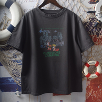 Summer-themed camping bear T-shirt - Thumbnail 2