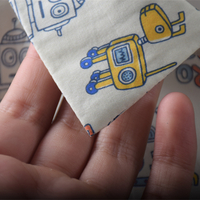 Robot graffiti print short-sleeved blouses top - Thumbnail 3