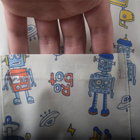 Robot graffiti print short-sleeved blouses top - Thumbnail 4