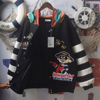 Heavy industry cartoon embroidered loose hooded jacket - Thumbnail 2