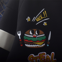 Heavy industry cartoon embroidered loose hooded jacket - Thumbnail 4