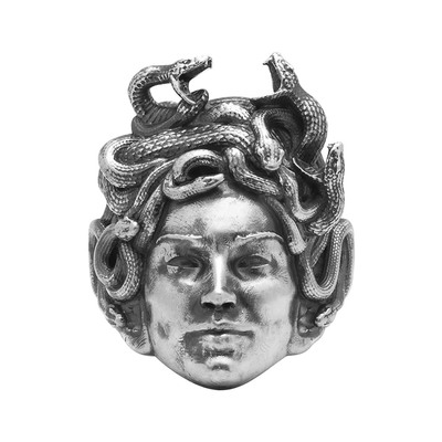 Solid sterling silver greek mythology medusa gorgon ring