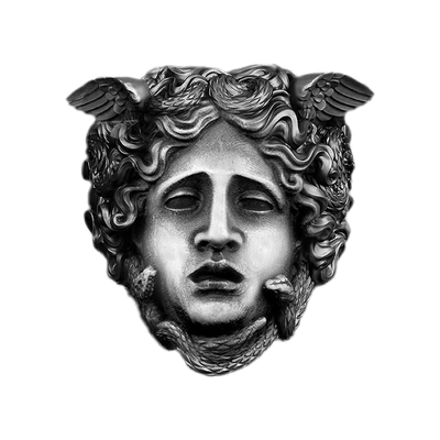 Solid sterling silver greek mythology medusa gorgon ring