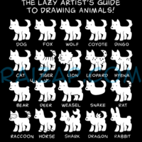 The Lazy Artist's Guide T-shirt (black) - Thumbnail 2