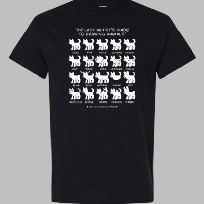 The lazy artist's guide t-shirt (black)