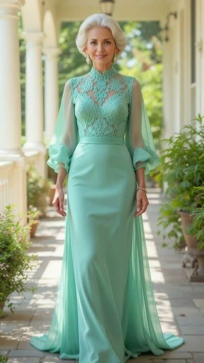 Elegant Mint Green Mermaid Lace Mother Of The Bride/ Groom Dresses Formal Evening Dress