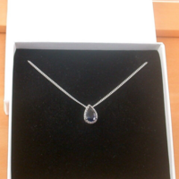 BOXED GIFT /925 Sapphire (Lab Created) & Cz Pendant & Chain/Sapphire Jewelry/Silver Sapphire Necklace/Sapphire Pendant/Sapphire Gift/UK - Thumbnail 7