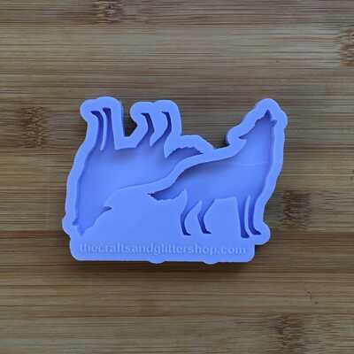 Howling wolf silicone mold