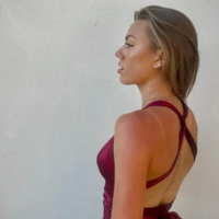 Sexy Plunging V- Neckline Burgundy Satin Long Prom Dresses - Thumbnail 1