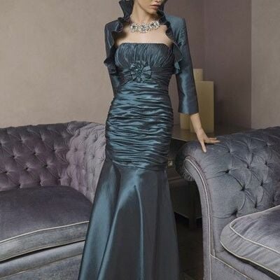 Elegant mermaid with jacket mother of the bride/ groom dresses formal evening dress