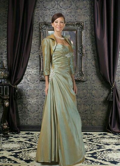 Elegant Mermaid Appliques with Jacket Mother Of The Bride/ Groom Dresses Formal Evening Dress