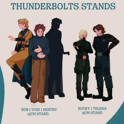Thunderbolts acrylic stands