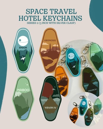 Space Travel Hotel Keychains (Series 2)
