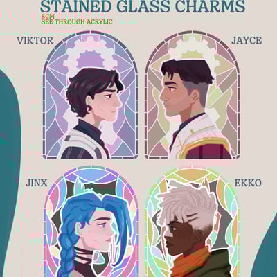 Arcane stained glass charms