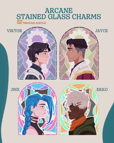 Arcane Stained Glass Charms