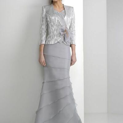 Elegant mermaid with jacket mother of the bride/ groom dresses formal evening dress