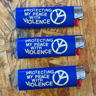 PROTECTING MY PEACE BIC Lighter